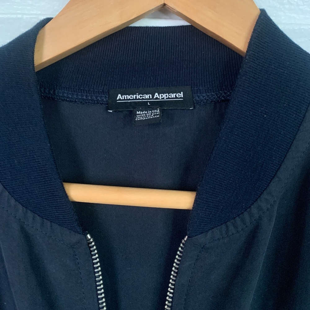 American Apparel Navy Blue Bomber Jacket